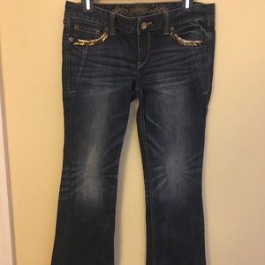 Beaded Express Flared Leg Jean